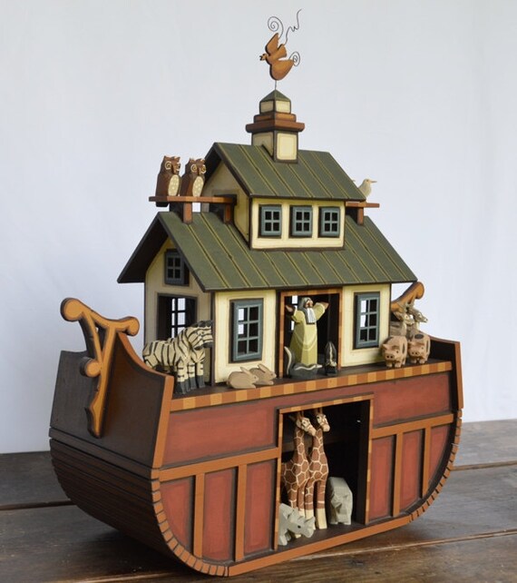 Wood Noah's Ark Hand Crafted