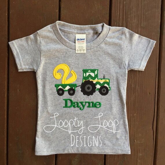 Tractor Birthday Shirt by LooptyLoopDesigns on Etsy