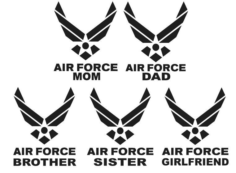 Download AIR FORCE MOM Dad Sister Brother Girlfriend Vinyl Decal