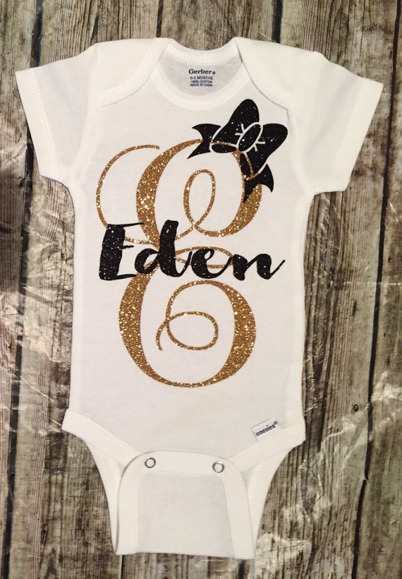 Personalized Monogram Onesie Sparkle Baby Girl by BellaPiccoli