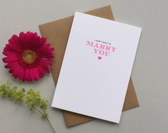 Wife to be wedding card - Husband to be wedding card - I can't wait to marry you card - Wedding day card for bride or groom
