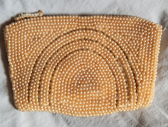 la regale beaded mesh clutch