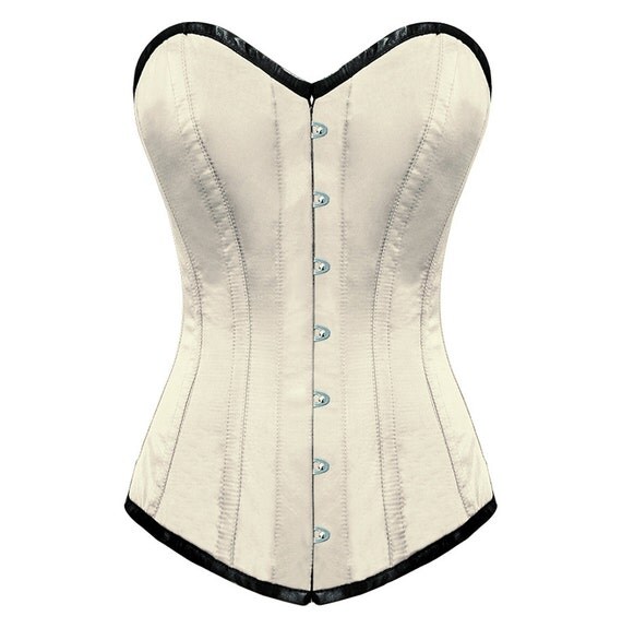 white corset top satin