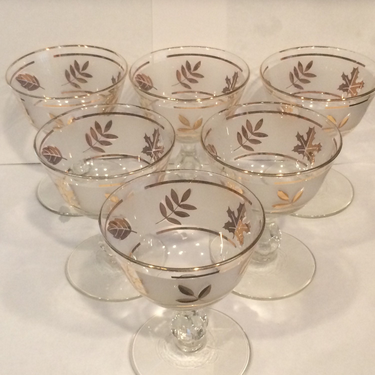 Libbey Gold Leaf Champagne Glasses