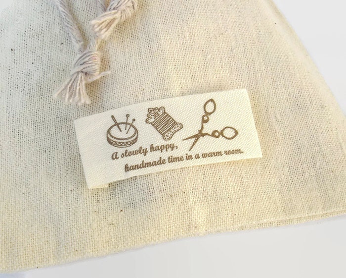 x15 Sewing Labels Organic Cotton 53mmx22mm NOT