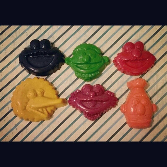 Sesame Street Crayons, Elmo Crayons, Big Bird, Cookie Monster, Low
