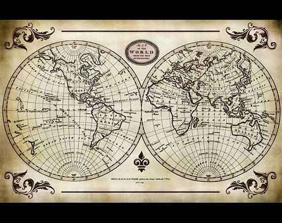 World Map Collage Paper 10 1/2 x 16 CLPR0008