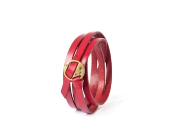 Sashas Locked Brown Snake Leather Bracelet Jewelry