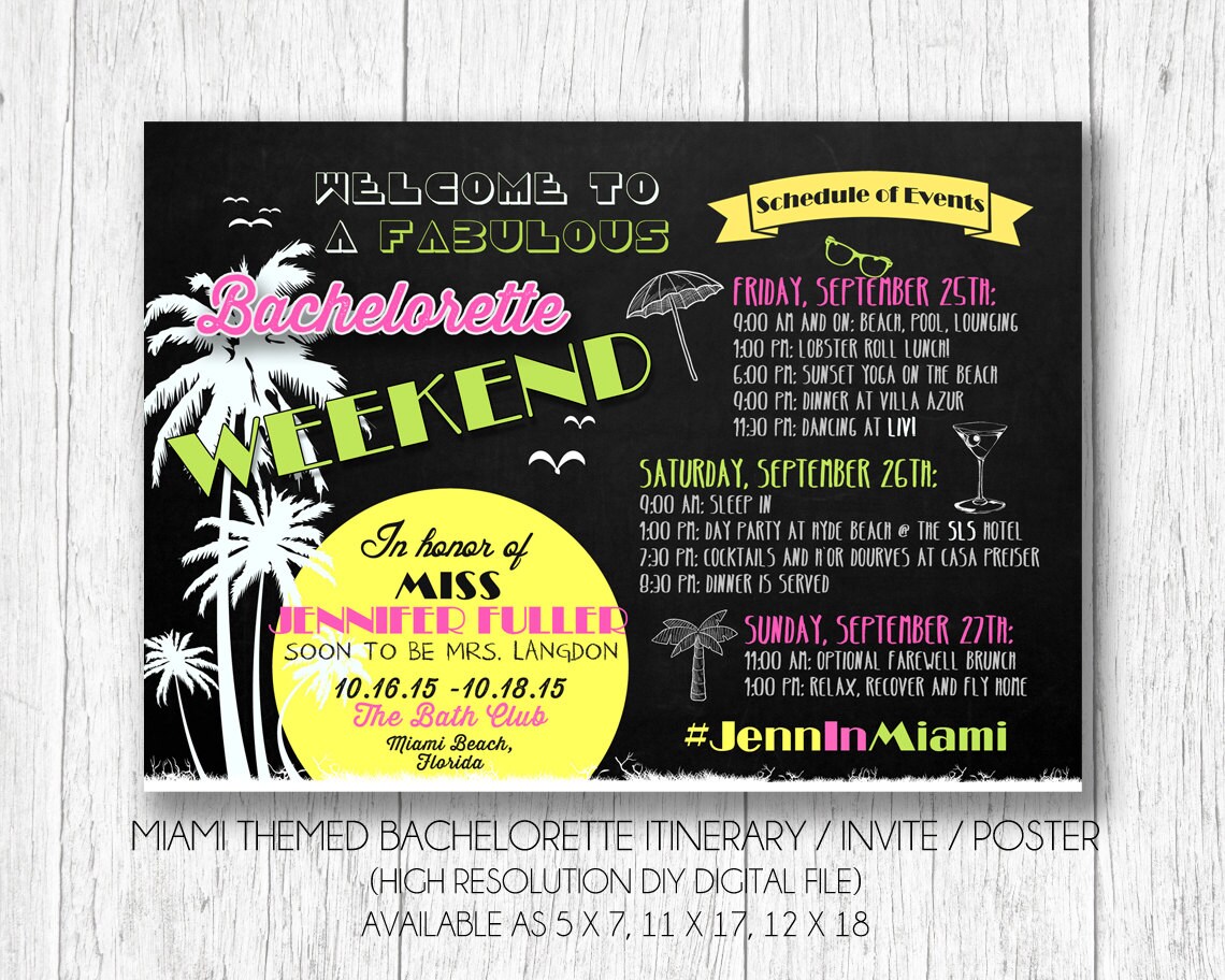 Miami Themed Party Invitations 7