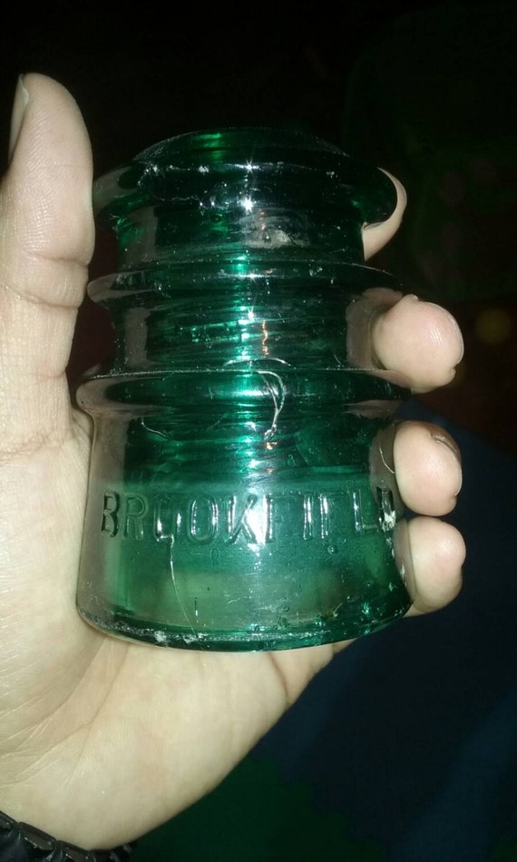 Antique Railroad Brookfield Glass Insulator by GenterPrizes