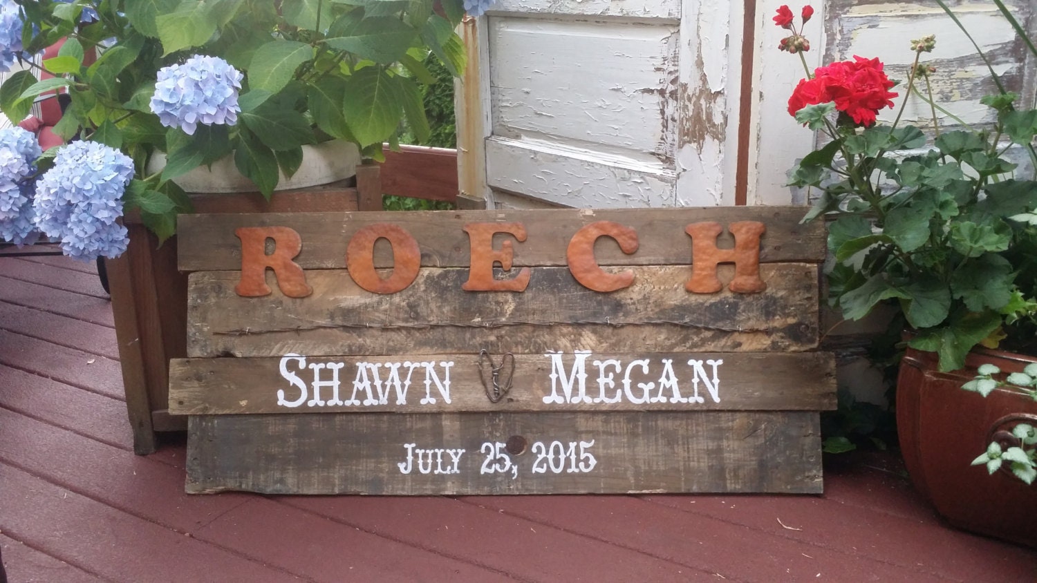 Rustic Last Name Sign Family Name Sign Wedding Gift Wedding