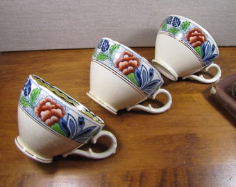 Royal Caulden Teacups - Set of Three (3)