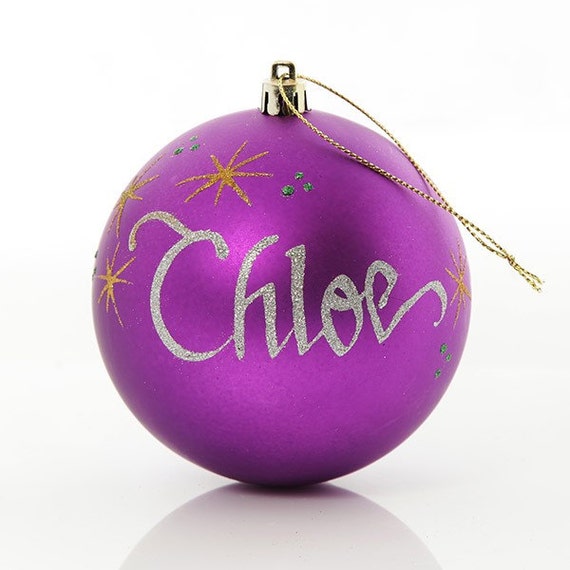 personalised purple shatterproof bauble large personalised purple shatterproof bauble large
