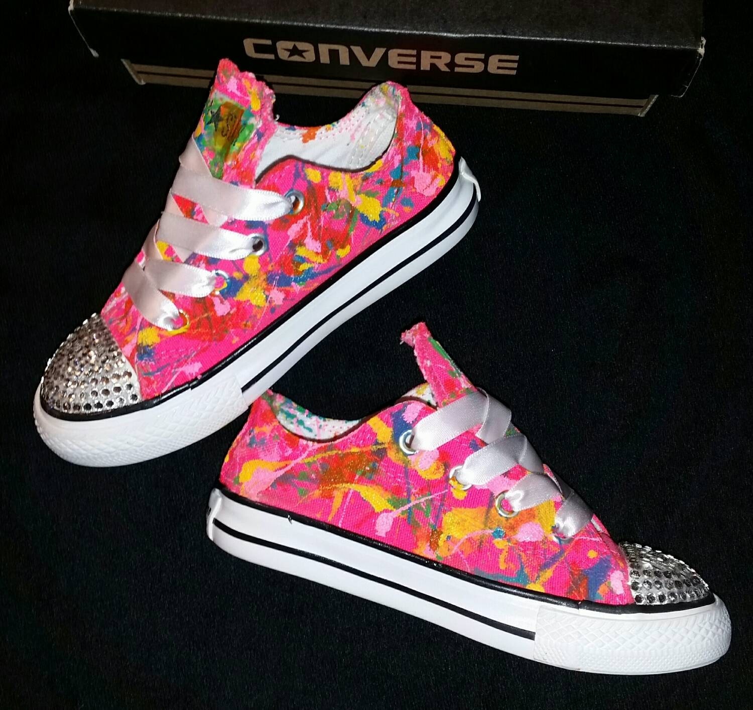 Kids Splatter Painted Custom Converse Sneakers