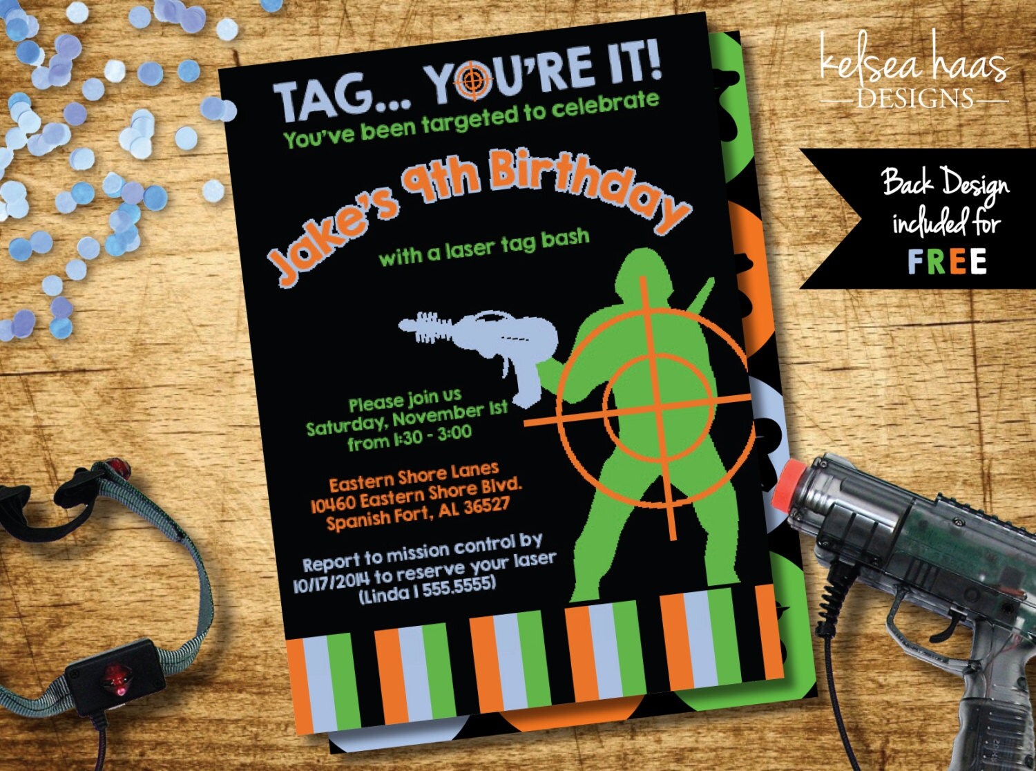 Downloadable Laser Tag Invitations 8