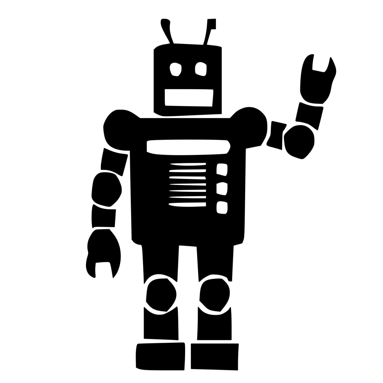 Robot DieCut Decal Car Window Wall Bumper Phone Laptop