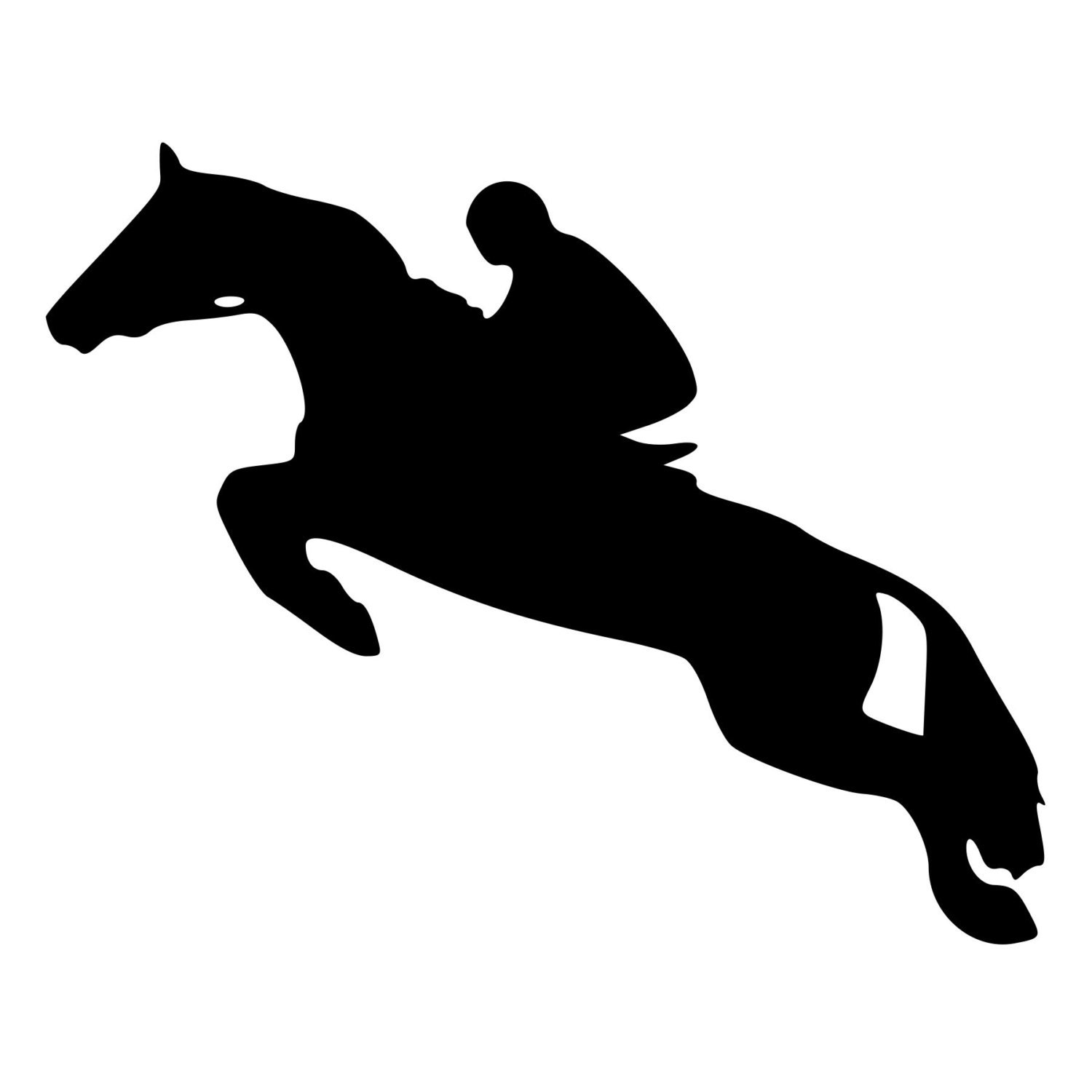 Horse Jumping Sport DieCut Decal Car Window Wall Bumper Phone