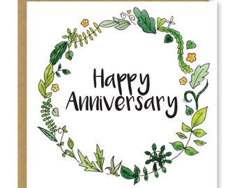 Happy anniversary card | Congratulations on your anniversary | Greetings card Uk