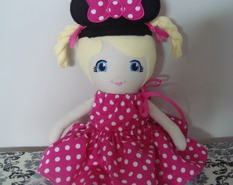 minnie mouse rag doll