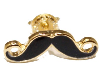 Moustache 18k Gold Plated Stud Earrings - Mustache Earrings