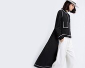 Asymmetrical blouse / Shirt / Minimalist design / Saturday Project