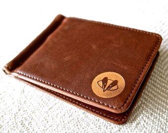 Leather Money Clip Wallet - Swanky Badger