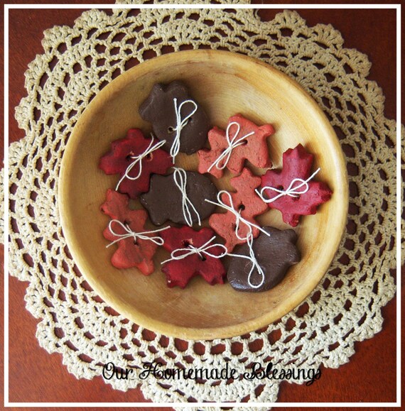 Fall Bowl Fillers Autumn Leaves Salt Dough by OurHomemadeBlessings
