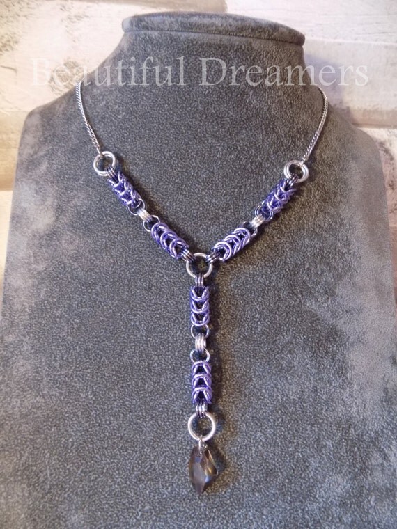 Statement Necklace Queens Link ChainMaille by DreamersChainMaille