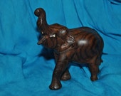 Elephant 6" tall At Trunk WOODEN VINTAGE