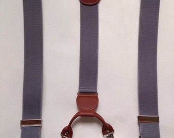 Men Suspenders.gray suspenders,8 colors M to XXL wedding suspenders, navy blue groomsman Suspenders,khaki suspenders, groom susoenders