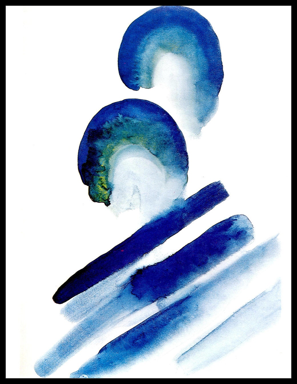 1916 Georgia O'Keeffe Print Blue II Original Vintage