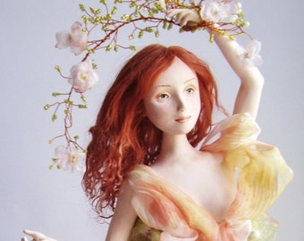 The Art ooak interior doll The awakening of nature OOAK doll Art doll Handmade doll Collecting doll Interior doll Dressed doll Cloth doll