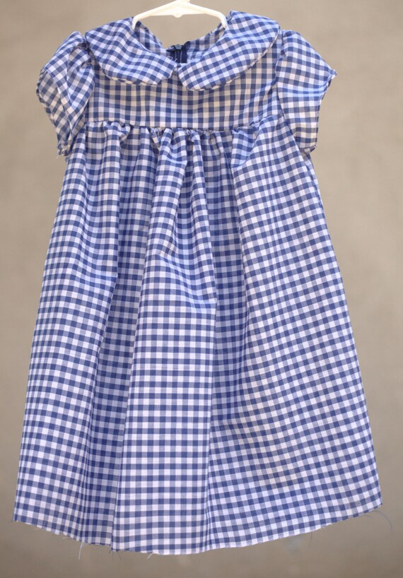 Baby and Toddler Girls Blue Gingham Dress