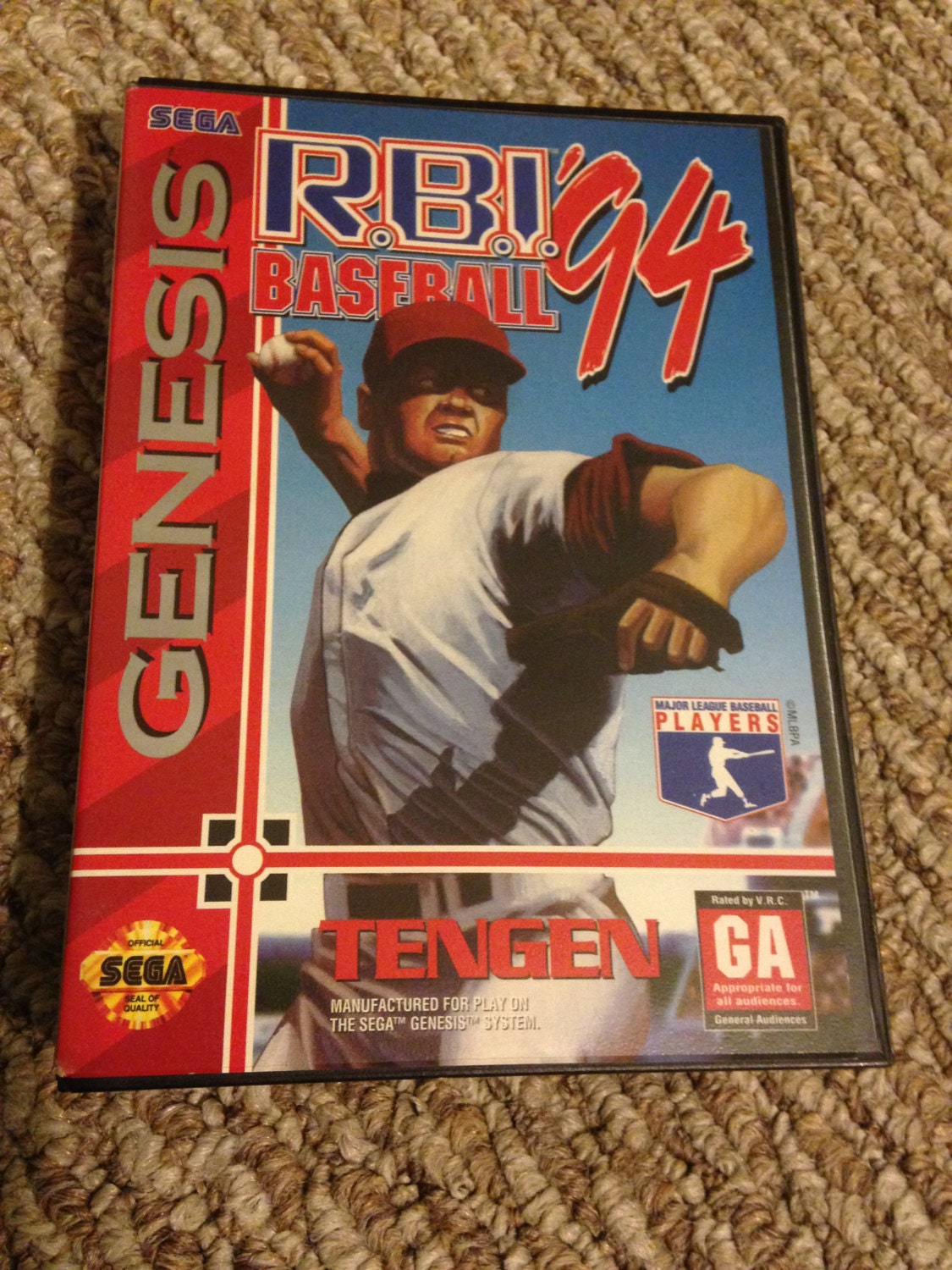 RBI Baseball '94 Sega Genesis Game. Complete Works Great