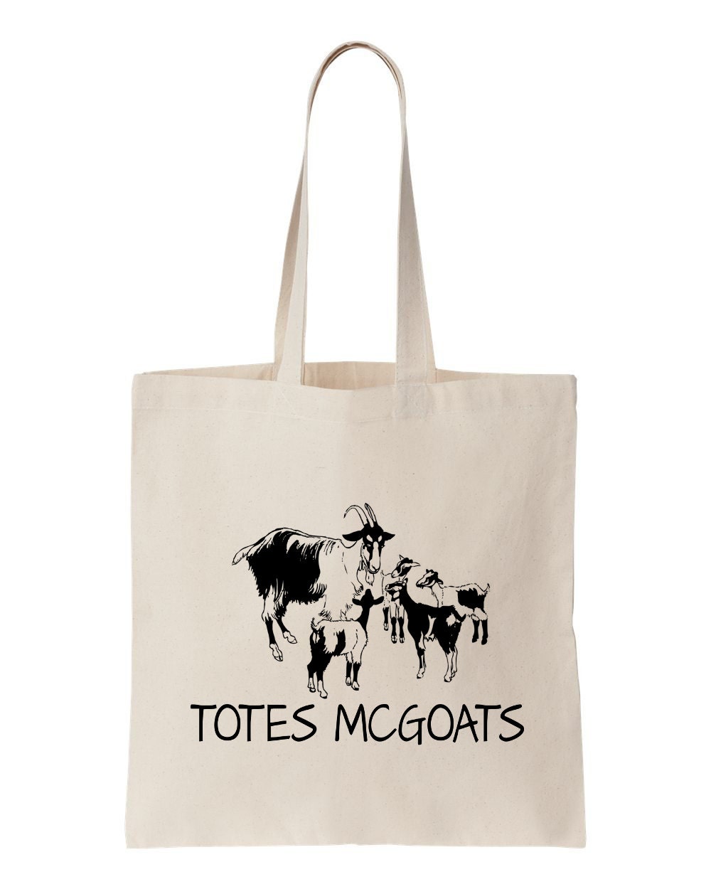 Totes Mcgoats Canvas Tote Bag. Funny Bag. Goats. Reusable