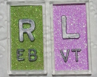 Custom Set Xray Markers Glitter Spring Fling Variety with initials lead letters