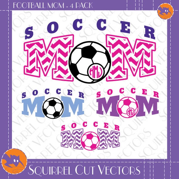 Download Soccer Mom Monogram Frames and Art SVG DXF EPS Cutting files