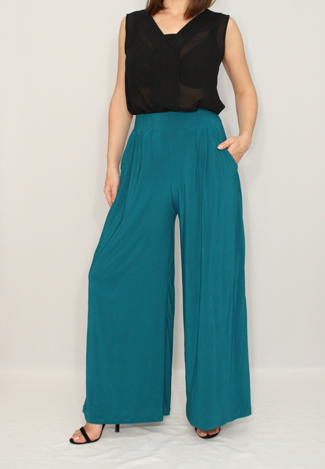 teal pants