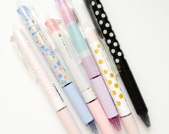 CLEARANCE Limited Edition Japan Pilot Frixion Erasable Ball Knock Retractable Gel Ink Pen 0.5 mm Black Ink for Planner Schedule Book kikki k