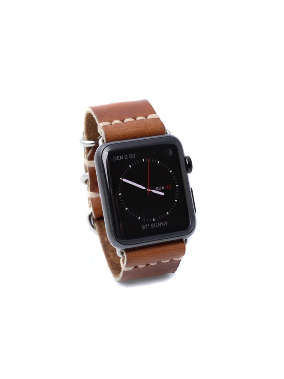 Apple Watch Band Strap Horween Chromexcel (Whiskey Brown - Antique ...