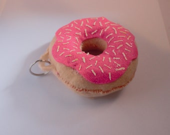 plush donut keychain