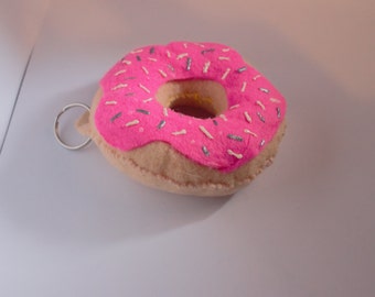 plush donut keychain