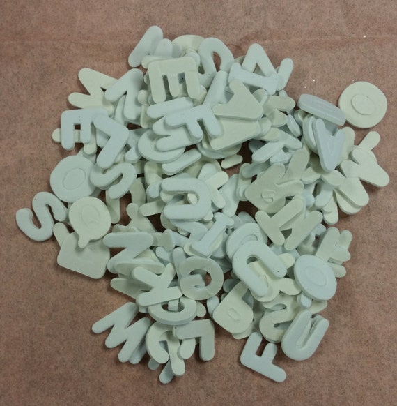 Items similar to White Alphabet Foam Stickers on Etsy