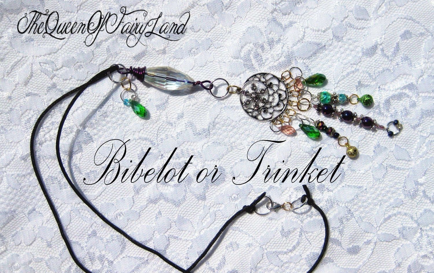 bibelot, trinket, glass gem necklace, jewelry, suncatchers, mixed bibelot, trinket, glass gem necklace, jewelry, suncatchers, mixed