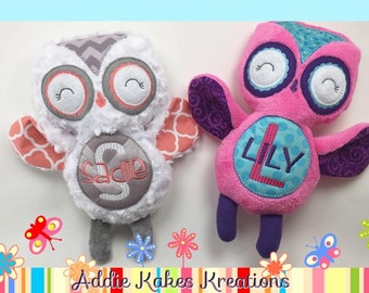 Personalized Plush Owl / Stuffed Animal