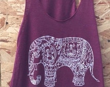 Unique henna elephant related items | Etsy