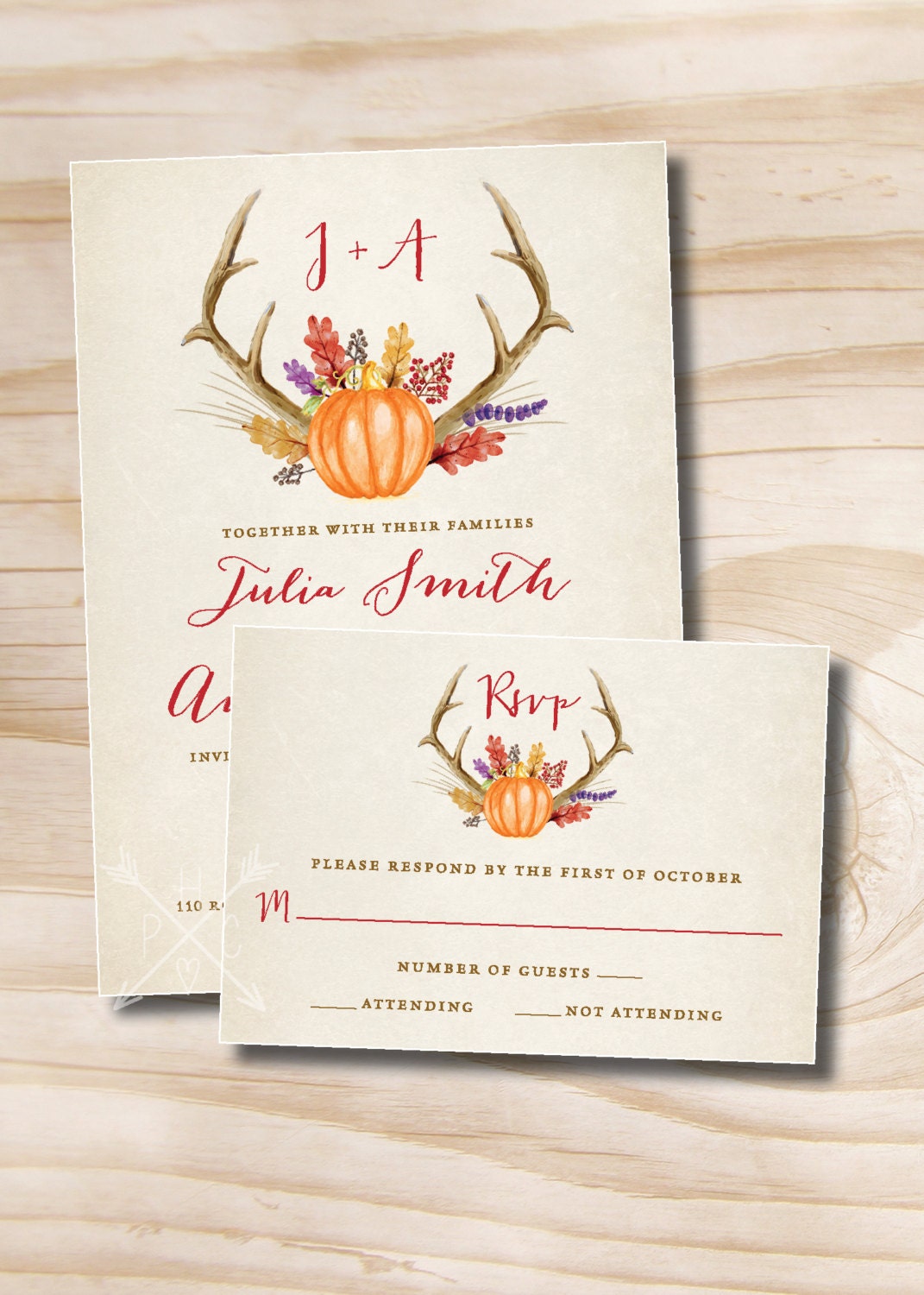 Pumpkin Wedding Invitations 3