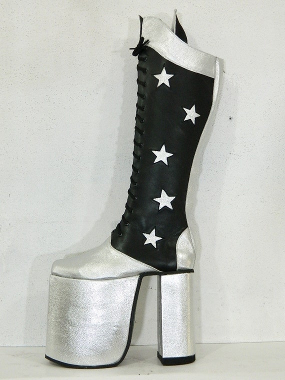 5 inch heels platform boots