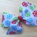 Snowflake hair bow - winter hair bow, 4 inch hair bow