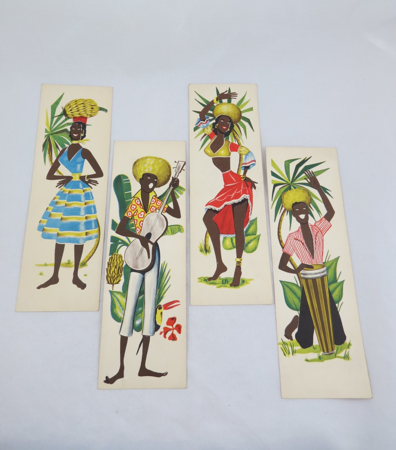 Vintage Jamaican Postcards Caribbean Postcards Calypso Art